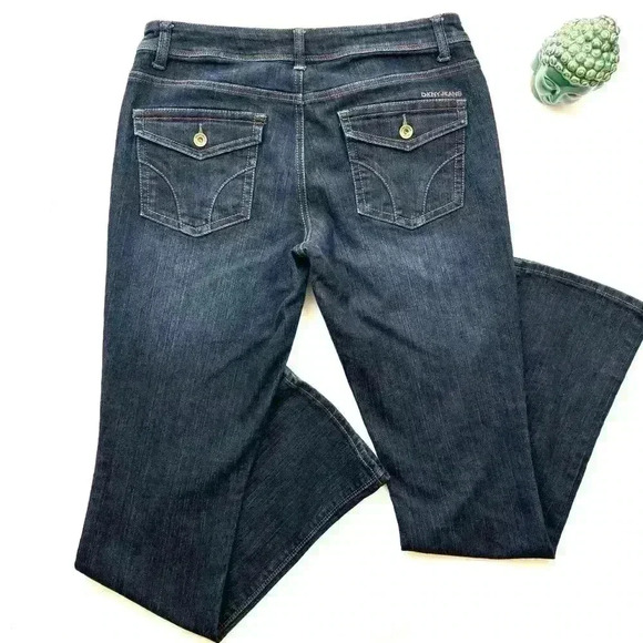 Dkny Denim - DKNY Dark Blue Flare & Wide Leg Jeans